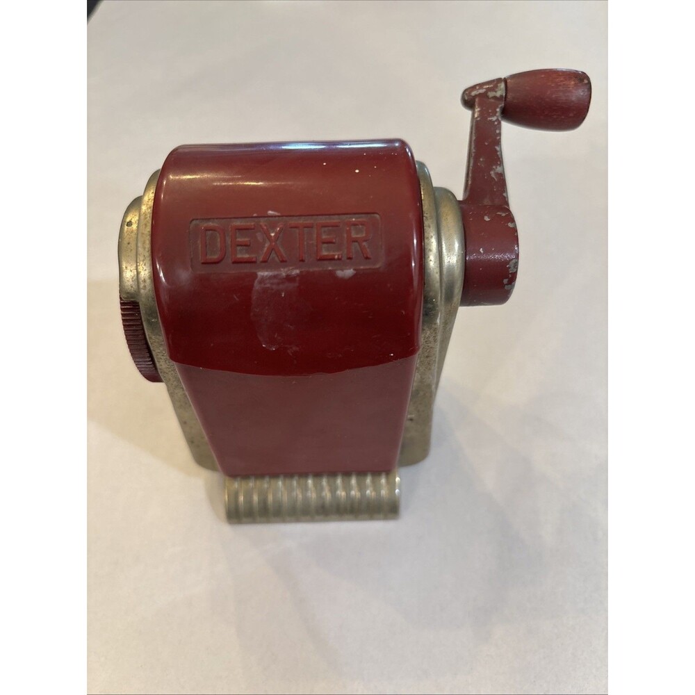 Antique Dexter RED Pencil Sharpener Automatic Pencil Sharpening Co Vintage WORKS - Picture 3 of 16